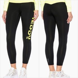 Freddy WR.UP Signature Crop Black/Yellow Leggings